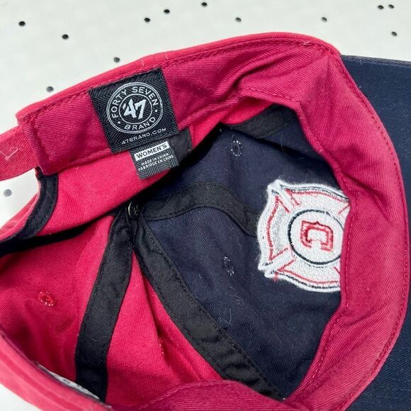 ❤️ CHICAGO FIRE ❤️ SOCCER CLUB fan cap hat women’s vintage sequins glitter - Picture 6 of 7